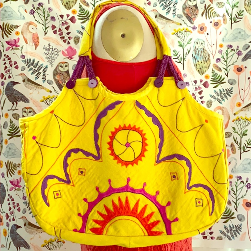 Boho chic handmade one-of-a-kind shoulder bag